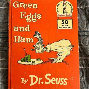 DR SEUSS Green Eggs and Ham Beginner Books Vintage 1960 Hardcover Children